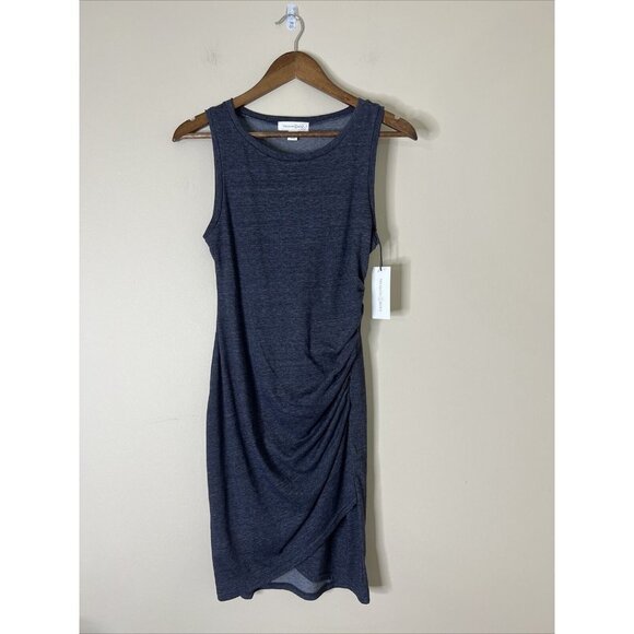 Treasure & Bond Nordstrom Women’s Small Ruched Sleeveless Tank Dress Blue Gray - Picture 5 of 11